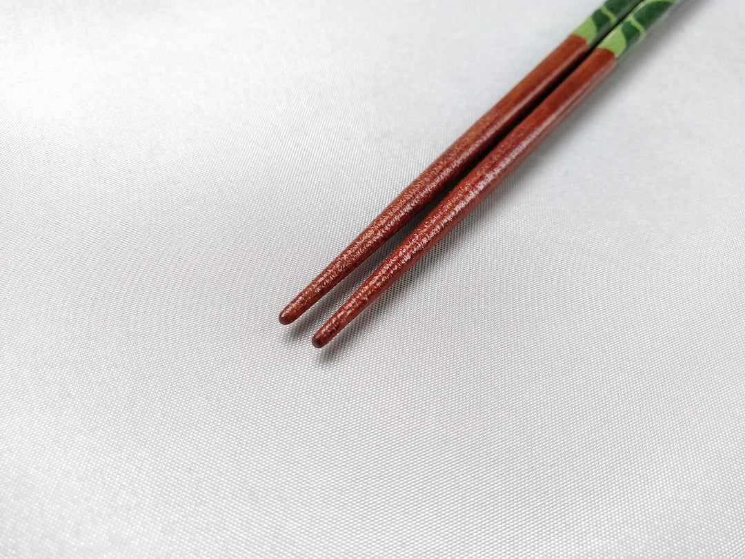 Natural Wooden Chopsticks Hisago Yellow Green - Crafted By Hashikura Matsukan