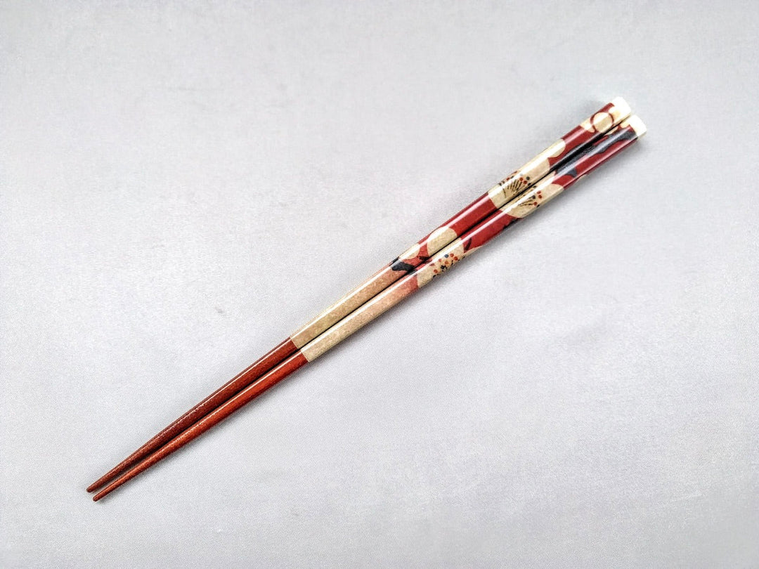 Natural Wooden Chopsticks Plum Blossoms - Crafted By Hashikura Matsukan
