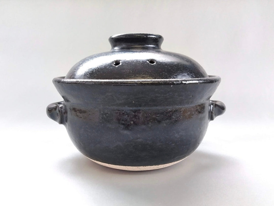 Black Glazed 2-Pot Pot - Crafted By Anraku kiln