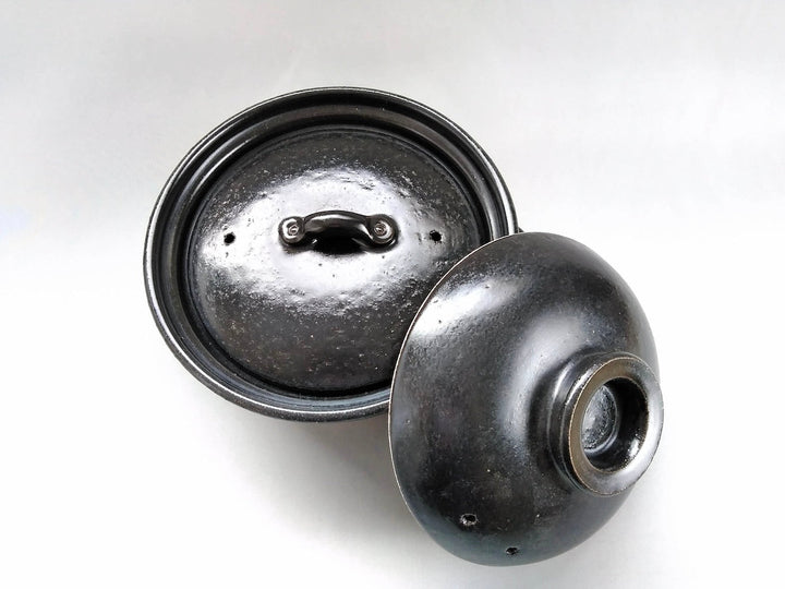 Black Glazed 2-Pot Pot - Crafted By Anraku kiln