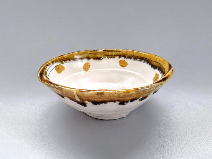 White Slip line engraved Yellow dot 5-Sun Pot - Crafted By Kazuhito Yamamoto