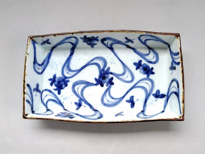 Underglazed Flowing water box Plate - Crafted By Kanemon Kiln