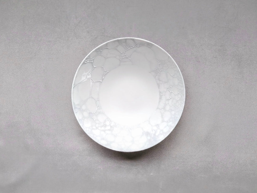 Gray Shino Foam Dessert Bowl - Crafted By Yamahira Kiln