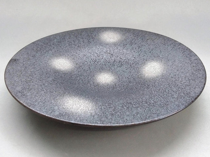 Five-sided Silver-blown 26cm Flat Plate — Hand-Glazed Japanese Porcelain by Toetsu Kiln