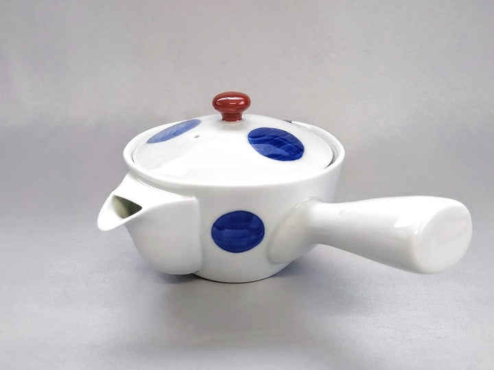 Underglazed two-Color Round Pattern TeaPot - Crafted By Koso Kiln
