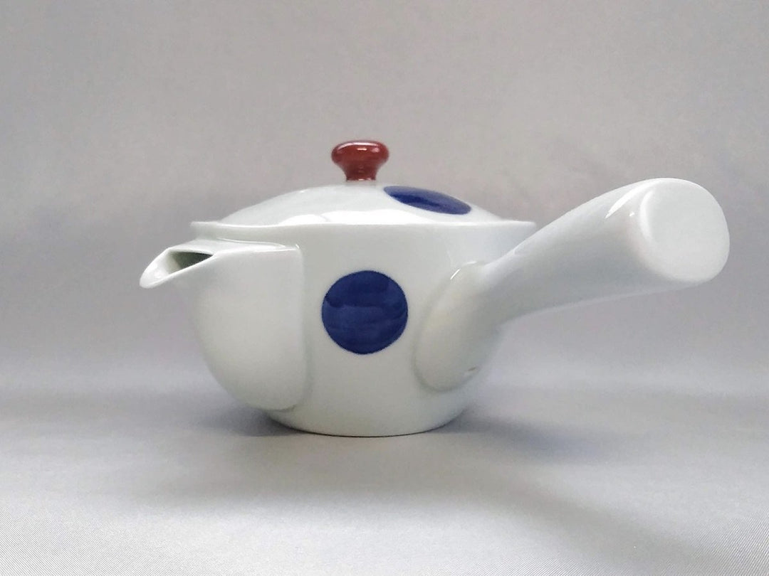 Underglazed two-Color Round Pattern TeaPot - Crafted By Koso Kiln