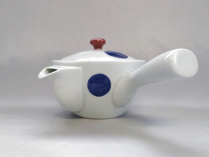 Underglazed two-Color Round Pattern TeaPot - Crafted By Koso Kiln