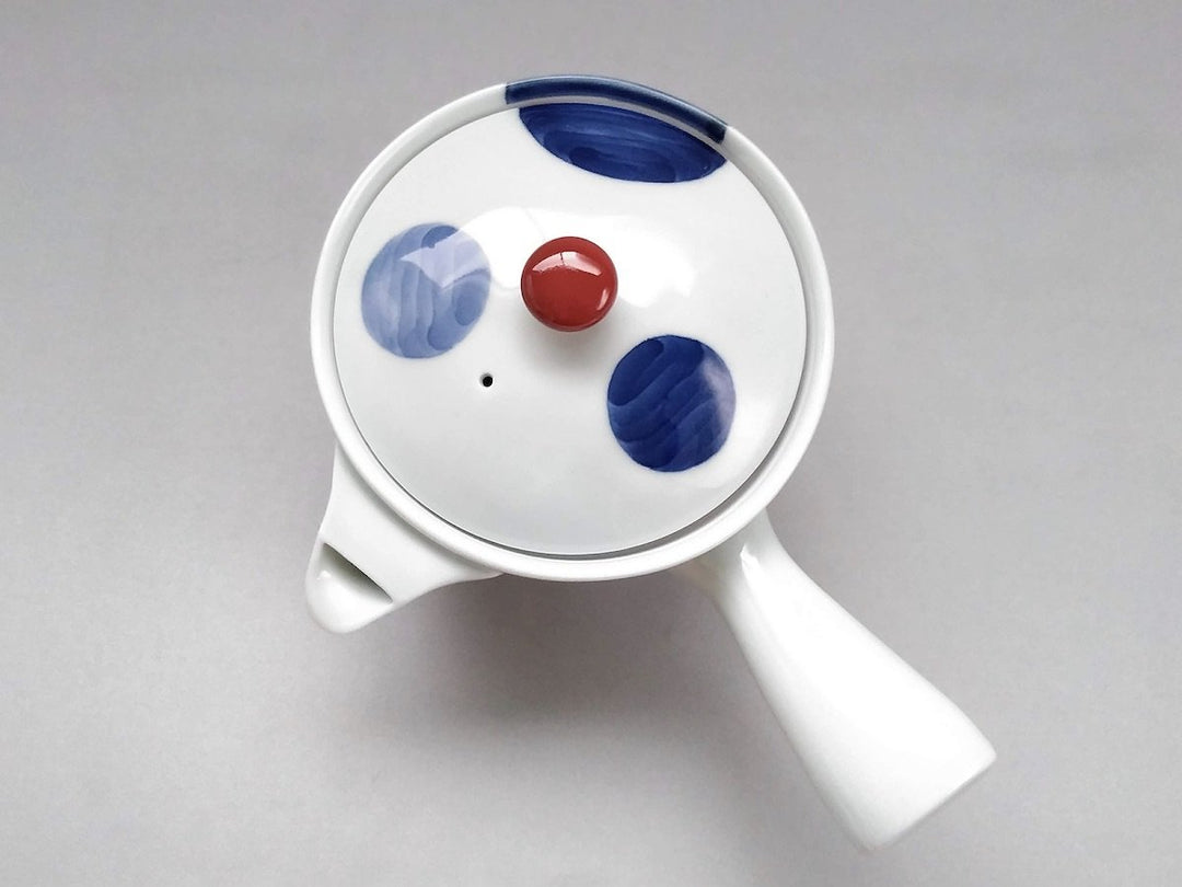 Underglazed two-Color Round Pattern TeaPot - Crafted By Koso Kiln