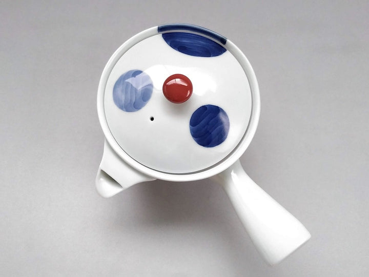 Underglazed two-Color Round Pattern TeaPot - Crafted By Koso Kiln