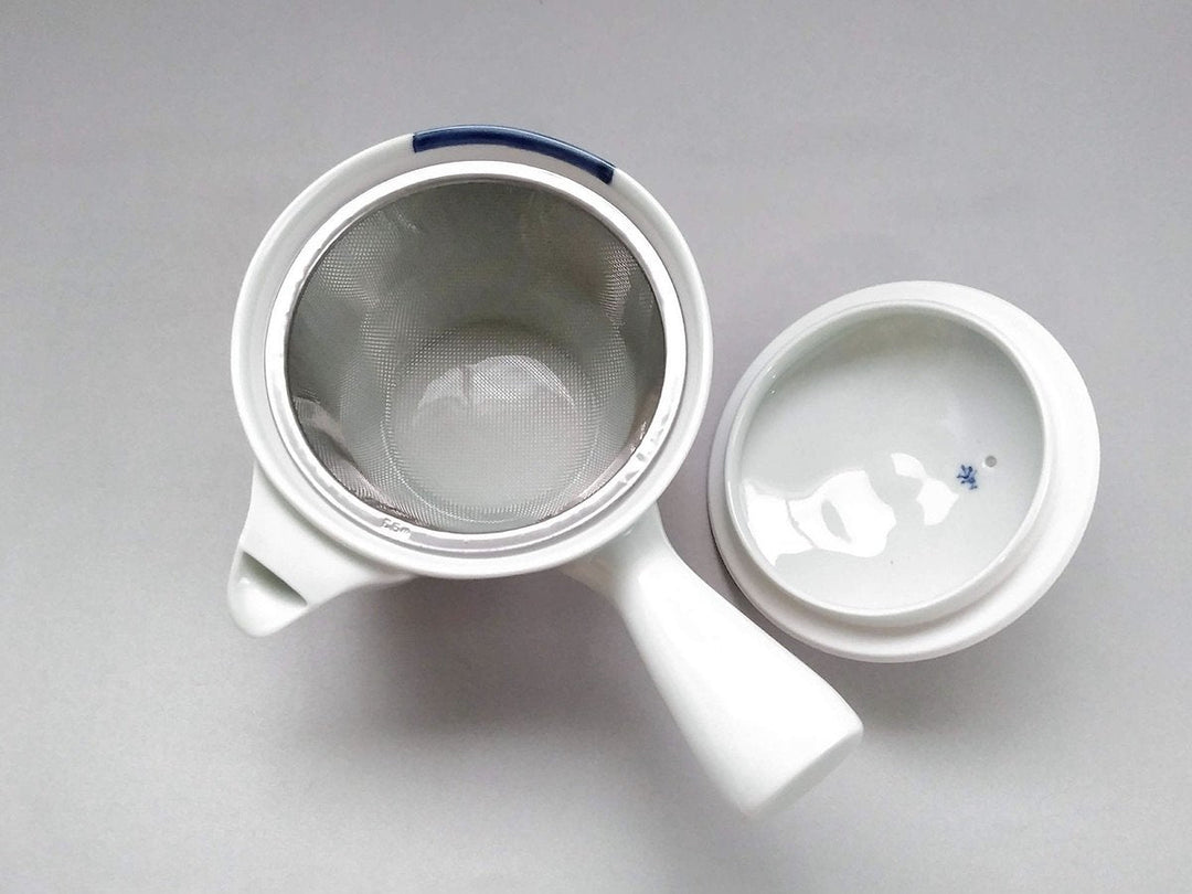 Underglazed two-Color Round Pattern TeaPot - Crafted By Koso Kiln