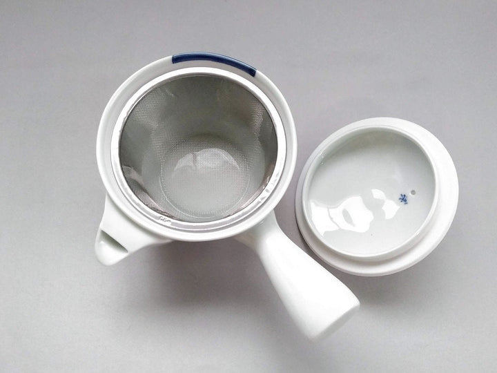 Underglazed two-Color Round Pattern TeaPot - Crafted By Koso Kiln