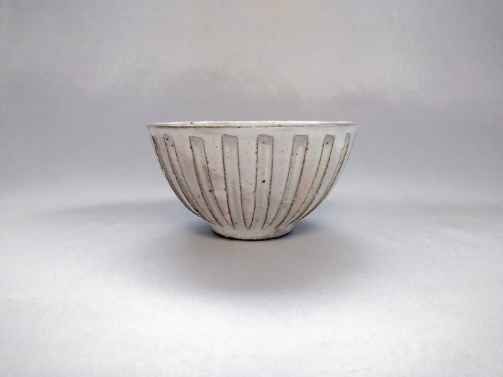 White Slip Fine-Carved Rice Bowl Small - Crafted By Hyozan Kiln