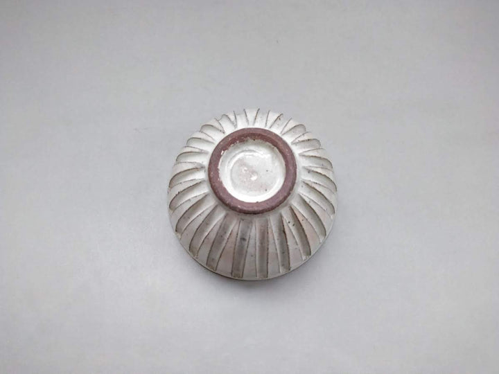 White Slip Fine-Carved Rice Bowl Small - Crafted By Hyozan Kiln