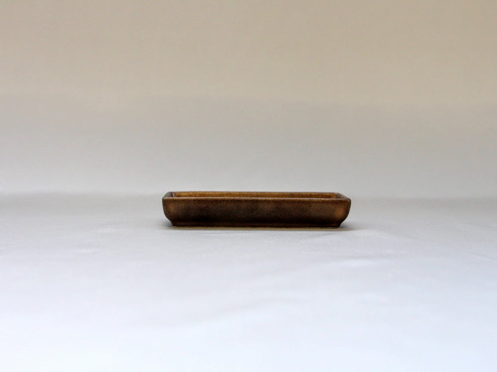 Gold Clay Glazed Square accessory - Crafted By Kikaku Pottery