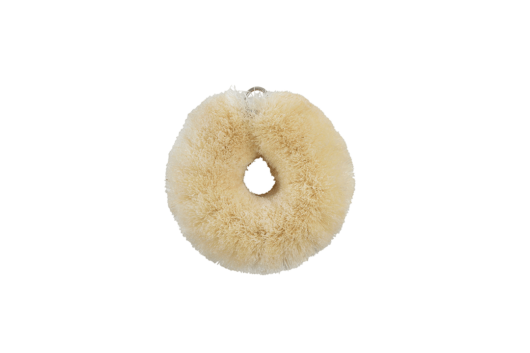 White scrubbing brush sisal Small - Crafted By Kameko Tadako